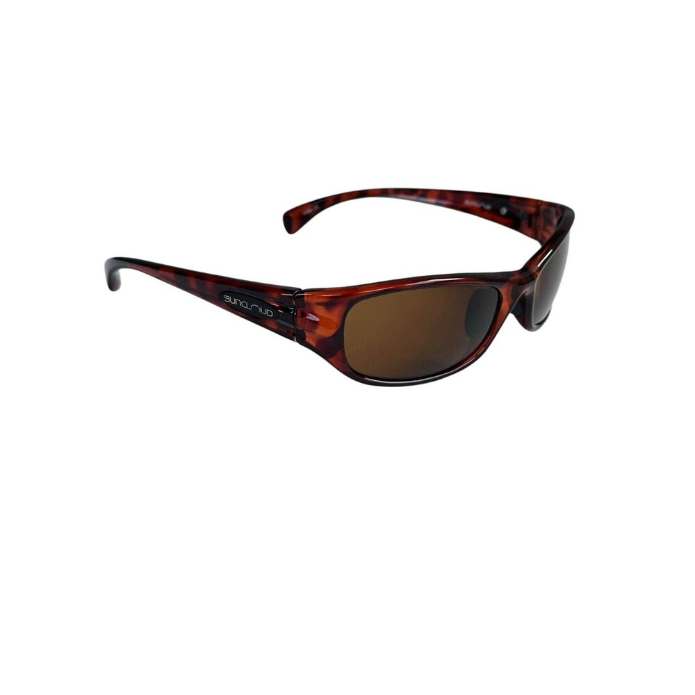 Suncloud Star Polarized Sunglasses Tortoise Frame Brown Lens Wrap Sport Unisex